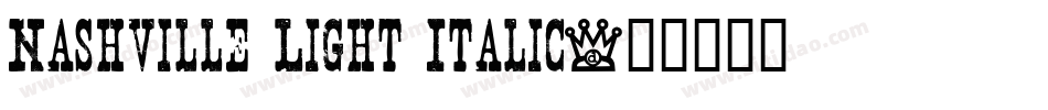 Nashville Light Italic字体转换